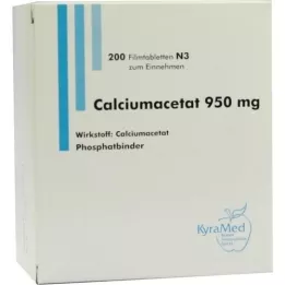 CALCIUMACETAT 950 mg comprimidos recubiertos con película, 200 uds