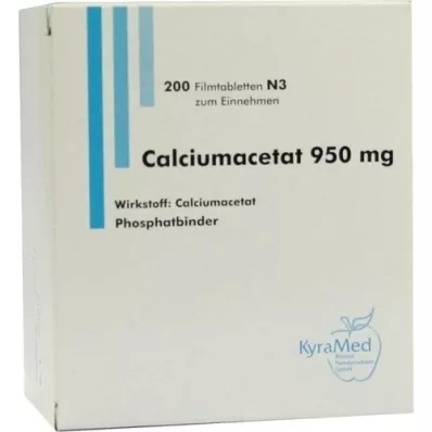 CALCIUMACETAT 950 mg comprimidos recubiertos con película, 200 uds