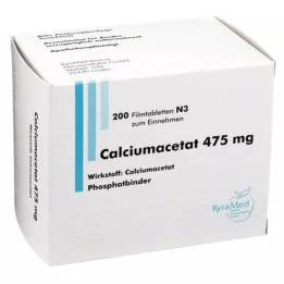 CALCIUMACETAT 475 mg comprimidos recubiertos con película, 200 unidades