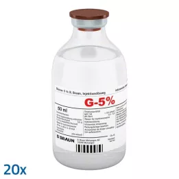 GLUCOSE Solución inyectable de B.Braun al 5%, 20X50 ml