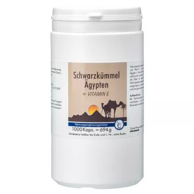 SCHWARZKÜMMEL ÄGYPTEN+E Cápsulas, 1000 Cápsulas SCHWARZKÜMMEL ÄGYPTEN+E Cápsulas, 1000 Cápsulas