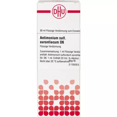 ANTIMONIUM SULFURATUM aurantiacum D 6 Dilución, 50 ml