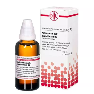 ANTIMONIUM SULFURATUM aurantiacum D 6 Dilución, 50 ml
