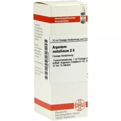 ARGENTUM METALLICUM D 6 Dilución, 20 ml