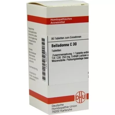BELLADONNA C 30 comprimidos, 80 uds