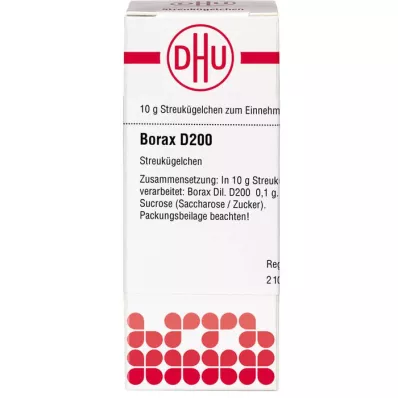 BORAX D 200 glóbulos, 10 g