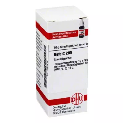 DHU Bufo C 200 glóbulos, 10 g