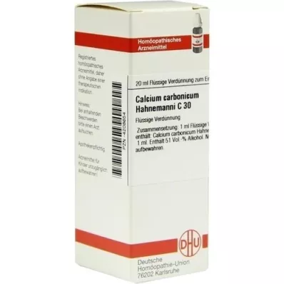 CALCIUM CARBONICUM Hahnemanni C 30 Dilución, 20 ml