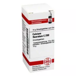 CALCIUM FLUORATUM C 200 glóbulos, 10 g