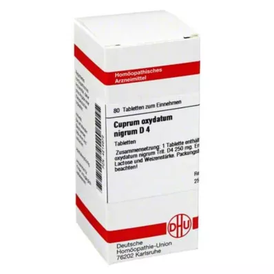 CUPRUM OXYDATUM nigrum D 4 comprimidos, 80 uds