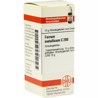 FERRUM METALLICUM C 200 glóbulos, 10 g