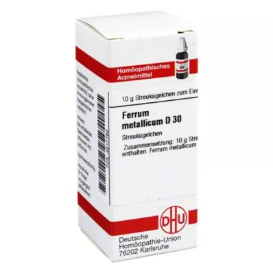 FERRUM METALLICUM D 30 glóbulos, 10 g