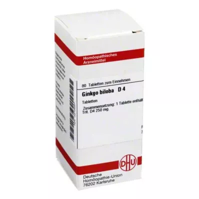 DHU Ginkgo biloba D 4 tabletas, 80 piezas