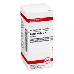 GINKGO BILOBA D 6 tabletas, 80 piezas