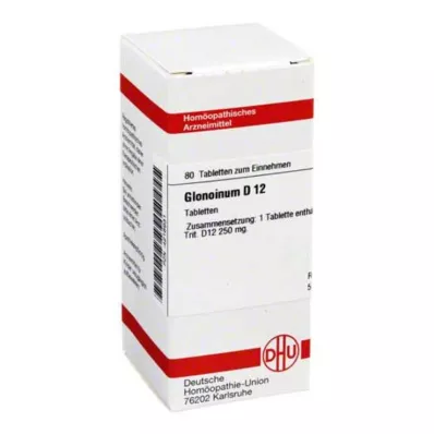 DHU Glonoinum D 12 tabletas, 80 piezas