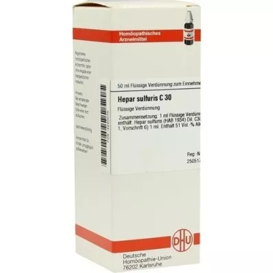 HEPAR SULFURIS C 30 Dilución, 50 ml