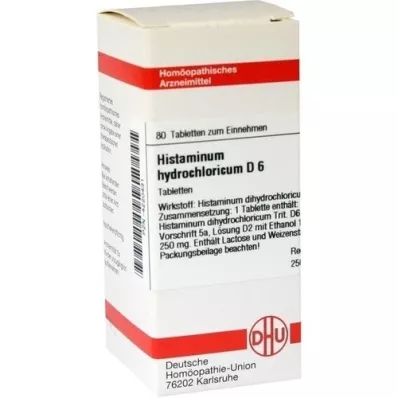 HISTAMINUM hydrochloricum D 6 comprimidos, 80 uds