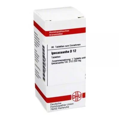 DHU Ipecacuanha D 12 tabletas, 80 piezas
