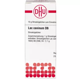 LAC CANINUM D 6 glóbulos, 10 g