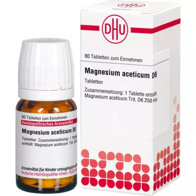 MAGNESIUM ACETICUM D 6 pastillas, 80 uds