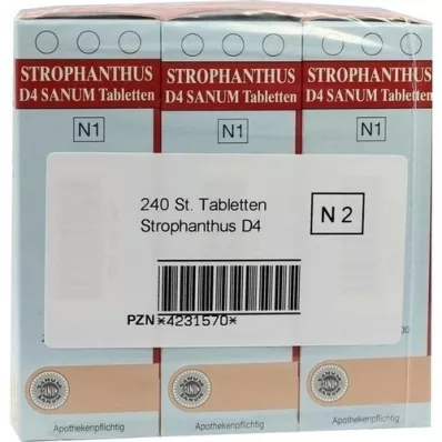 STROPHANTHUS D 4 Sanum Comprimidos, 3X80 St