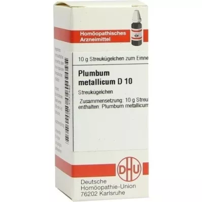 PLUMBUM METALLICUM D 10 glóbulos, 10 g