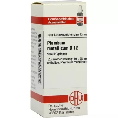 PLUMBUM METALLICUM D 12 glóbulos, 10 g
