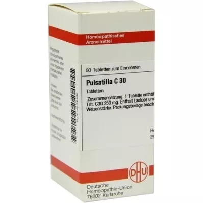 PULSATILLA C 30 comprimidos, 80 uds