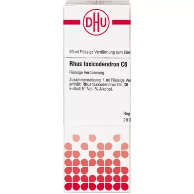 RHUS TOXICODENDRON C 6 Dilución, 20 ml