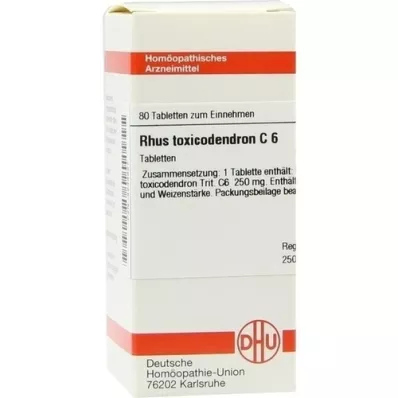 RHUS TOXICODENDRON C 6 comprimidos, 80 uds