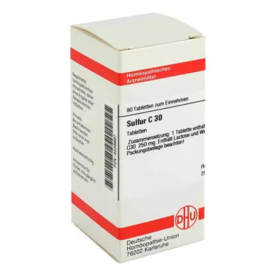 SULFUR C 30 comprimidos, 80 uds