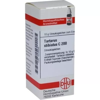 TARTARUS STIBIATUS C 200 glóbulos, 10 g