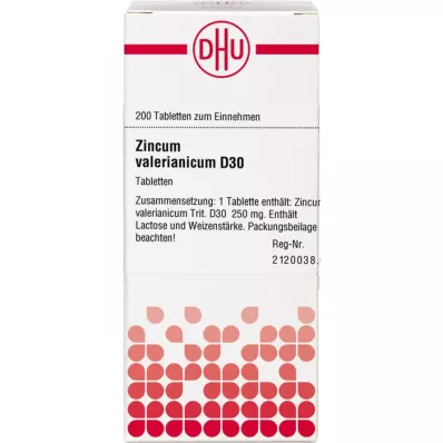 ZINCUM VALERIANICUM D 30 comprimidos, 200 uds