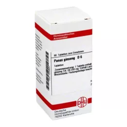 PANAX GINSENG D 6 pastillas, 80 uds