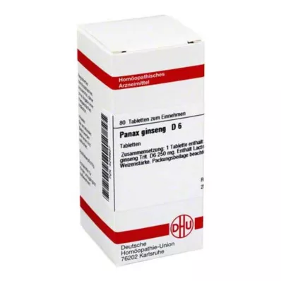 PANAX GINSENG D 6 pastillas, 80 uds