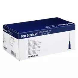 STERICAN Agujas 23 Gx3 1/5 0,6x80 mm, 100 uds
