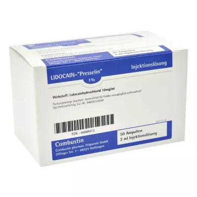 Lidocaína Presselin 1% solución inyectable, 100x2 ml