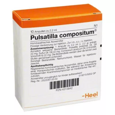 Ampollas Pulsatilla Compositum, 10 piezas