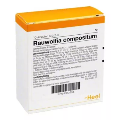 RAUWOLFIA COMPOSITUM Ampollas, 10 uds RAUWOLFIA COMPOSITUM Ampollas, 10 uds