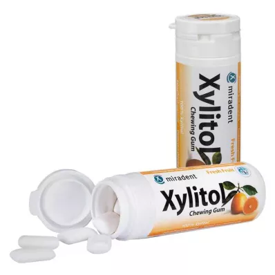 MIRADENT Chicle Xilitol Fruta, 30 uds