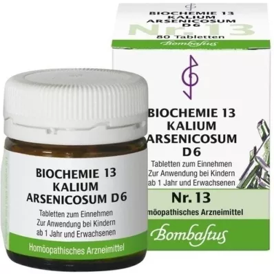 BIOCHEMIE 13 Kalium arsenicosum D 6 Comprimidos, 80 uds