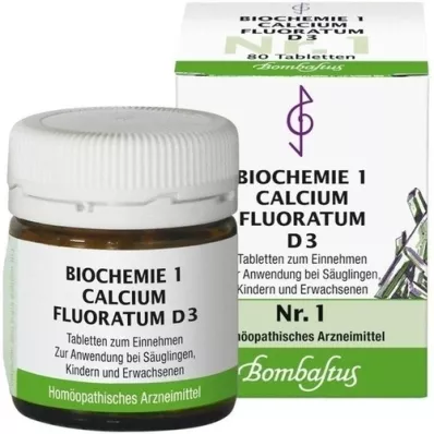 BIOCHEMIE 1 Calcium fluoratum D 3 comprimidos, 80 uds