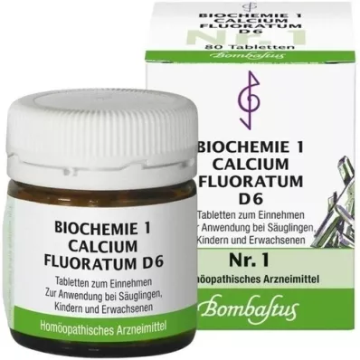 BIOCHEMIE 1 Calcium fluoratum D 6 comprimidos, 80 uds