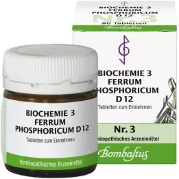 BIOCHEMIE 3 Ferrum phosphoricum D 12 comprimidos, 80 uds