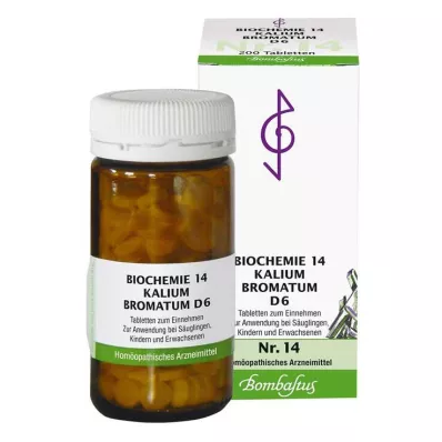Bioquímica 14 Potasio Bromatum D 6 tabletas, 200 PCS