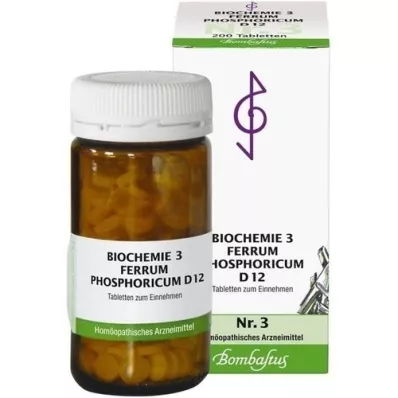 BIOCHEMIE 3 Ferrum phosphoricum D 12 comprimidos, 200 uds