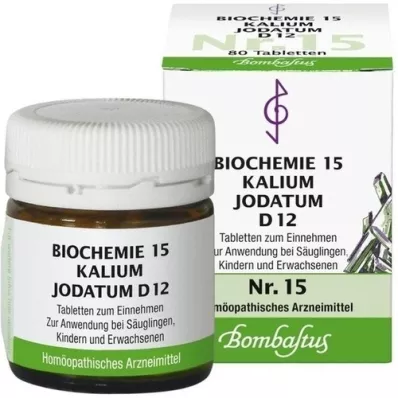 BIOCHEMIE 15 Kalium jodatum D 12 comprimidos, 80 uds