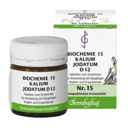 BIOCHEMIE 15 Kalium jodatum D 12 comprimidos, 80 uds