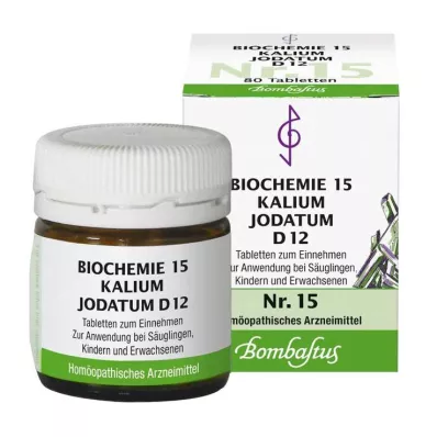 Bioquímica 15 potasio jodatum d 12 tabletas, 80 st