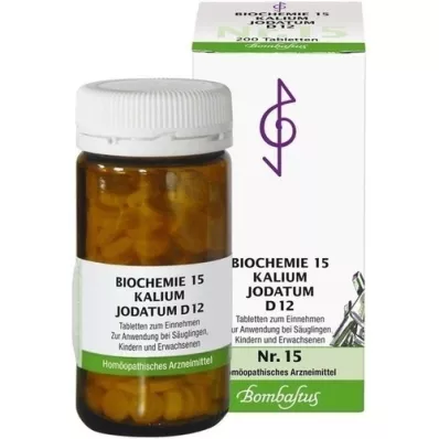 BIOCHEMIE 15 Kalium jodatum D 12 comprimidos, 200 uds